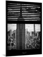 Window View with Venetian Blinds: Manhattan View with Empire State Building (1 WTC)-Philippe Hugonnard-Mounted Photographic Print