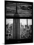 Window View with Venetian Blinds: Manhattan View with Empire State Building (1 WTC)-Philippe Hugonnard-Mounted Photographic Print