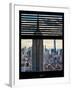 Window View with Venetian Blinds: Manhattan View with Empire State Building-Philippe Hugonnard-Framed Photographic Print