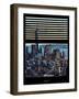 Window View with Venetian Blinds: Manhattan View with One World Trade Center (1 WTC)-Philippe Hugonnard-Framed Photographic Print