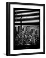 Window View with Venetian Blinds: Manhattan View with One World Trade Center (1 WTC)-Philippe Hugonnard-Framed Photographic Print