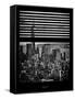 Window View with Venetian Blinds: Manhattan View with One World Trade Center (1 WTC)-Philippe Hugonnard-Framed Stretched Canvas