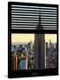 Window View with Venetian Blinds: Manhattan View with the Empire State Building at Sunset-Philippe Hugonnard-Stretched Canvas