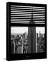 Window View with Venetian Blinds: Manhattan View with the Empire State Building-Philippe Hugonnard-Framed Stretched Canvas