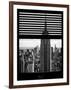 Window View with Venetian Blinds: Manhattan View with the Empire State Building-Philippe Hugonnard-Framed Photographic Print