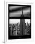 Window View with Venetian Blinds: Manhattan View with the Empire State Building-Philippe Hugonnard-Framed Photographic Print