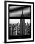 Window View with Venetian Blinds: Manhattan View with the Empire State Building-Philippe Hugonnard-Framed Photographic Print