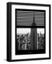 Window View with Venetian Blinds: Manhattan View with the Empire State Building-Philippe Hugonnard-Framed Photographic Print