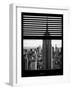 Window View with Venetian Blinds: Manhattan View with the Empire State Building-Philippe Hugonnard-Framed Photographic Print