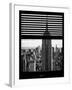 Window View with Venetian Blinds: Manhattan View with the Empire State Building-Philippe Hugonnard-Framed Photographic Print