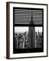 Window View with Venetian Blinds: Manhattan View with the Empire State Building-Philippe Hugonnard-Framed Photographic Print