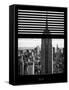 Window View with Venetian Blinds: Manhattan View with the Empire State Building-Philippe Hugonnard-Framed Stretched Canvas