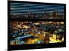 Window View with Venetian Blinds: Midtown Manhattan - Theater District and Times Square by Night-Philippe Hugonnard-Mounted Photographic Print