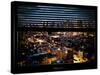 Window View with Venetian Blinds: Midtown Manhattan, Theater District and Times Square-Philippe Hugonnard-Stretched Canvas