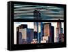 Window View with Venetian Blinds: Midtown Manhattan-Philippe Hugonnard-Framed Stretched Canvas