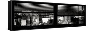 Window View with Venetian Blinds: Midtown Manhattan-Philippe Hugonnard-Framed Stretched Canvas