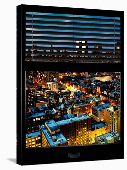 Window View with Venetian Blinds: Midtown Manhattan-Philippe Hugonnard-Stretched Canvas