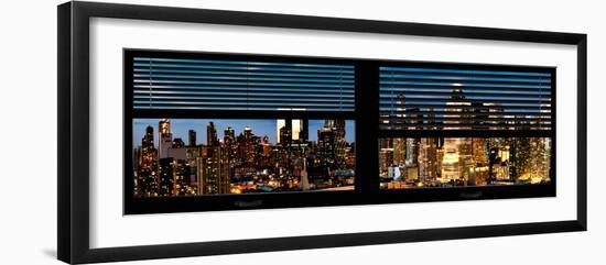 Window View with Venetian Blinds: Midtown Manhattan-Philippe Hugonnard-Framed Photographic Print