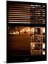 Window View with Venetian Blinds: Neighborhoods in Manhattan by Night - Hudson River-Philippe Hugonnard-Mounted Photographic Print