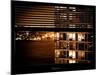 Window View with Venetian Blinds: Neighborhoods in Manhattan by Night - Hudson River-Philippe Hugonnard-Mounted Photographic Print