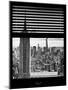 Window View with Venetian Blinds: New York Landscape-Philippe Hugonnard-Mounted Photographic Print