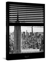 Window View with Venetian Blinds: New York Landscape-Philippe Hugonnard-Stretched Canvas