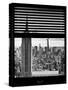 Window View with Venetian Blinds: New York Landscape-Philippe Hugonnard-Stretched Canvas