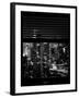 Window View with Venetian Blinds: New Yorker Hotel and the Top of the Empire State Building-Philippe Hugonnard-Framed Photographic Print