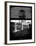 Window View with Venetian Blinds: NY Factory with a Water Tank in Brooklyn - New York-Philippe Hugonnard-Framed Photographic Print