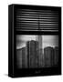 Window View with Venetian Blinds: NYC the Empire State Building-Philippe Hugonnard-Framed Stretched Canvas