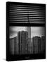 Window View with Venetian Blinds: NYC the Empire State Building-Philippe Hugonnard-Stretched Canvas