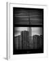 Window View with Venetian Blinds: NYC the Empire State Building-Philippe Hugonnard-Framed Photographic Print