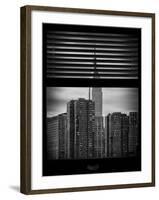 Window View with Venetian Blinds: NYC the Empire State Building-Philippe Hugonnard-Framed Photographic Print