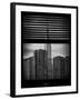 Window View with Venetian Blinds: NYC the Empire State Building-Philippe Hugonnard-Framed Photographic Print