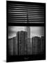 Window View with Venetian Blinds: NYC the Empire State Building-Philippe Hugonnard-Mounted Photographic Print