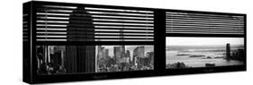 Window View with Venetian Blinds: Panoramic Format-Philippe Hugonnard-Stretched Canvas