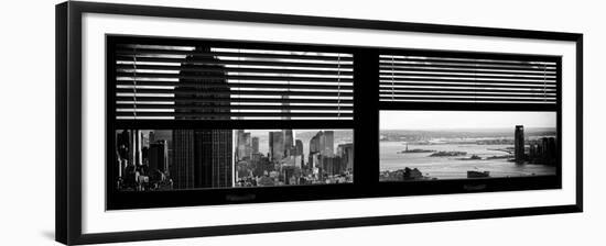 Window View with Venetian Blinds: Panoramic Format-Philippe Hugonnard-Framed Premium Photographic Print