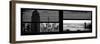 Window View with Venetian Blinds: Panoramic Format-Philippe Hugonnard-Framed Premium Photographic Print