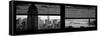 Window View with Venetian Blinds: Panoramic Format-Philippe Hugonnard-Framed Stretched Canvas