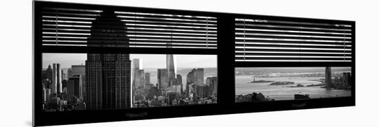 Window View with Venetian Blinds: Panoramic Format-Philippe Hugonnard-Mounted Photographic Print