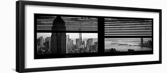 Window View with Venetian Blinds: Panoramic Format-Philippe Hugonnard-Framed Photographic Print