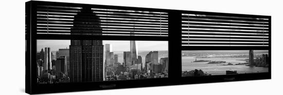 Window View with Venetian Blinds: Panoramic Format-Philippe Hugonnard-Stretched Canvas