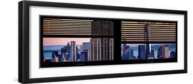 Window View with Venetian Blinds: Panoramic Format-Philippe Hugonnard-Framed Photographic Print