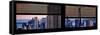 Window View with Venetian Blinds: Panoramic Format-Philippe Hugonnard-Framed Stretched Canvas