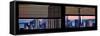 Window View with Venetian Blinds: Panoramic Format-Philippe Hugonnard-Framed Stretched Canvas