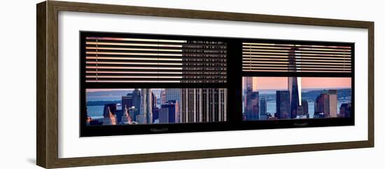 Window View with Venetian Blinds: Panoramic Format-Philippe Hugonnard-Framed Photographic Print