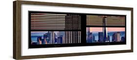 Window View with Venetian Blinds: Panoramic Format-Philippe Hugonnard-Framed Photographic Print