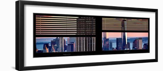 Window View with Venetian Blinds: Panoramic Format-Philippe Hugonnard-Framed Photographic Print