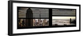 Window View with Venetian Blinds: Panoramic Format-Philippe Hugonnard-Framed Photographic Print