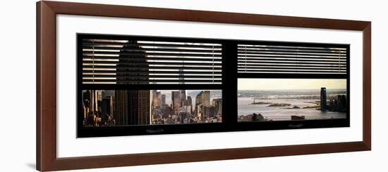 Window View with Venetian Blinds: Panoramic Format-Philippe Hugonnard-Framed Photographic Print